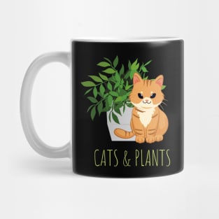 Easily Distracted by Cats and Plants Mug